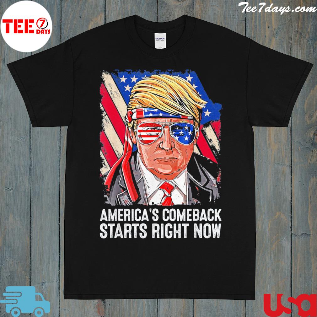 America's comeback starts right now support Trump 2024 retro shirt