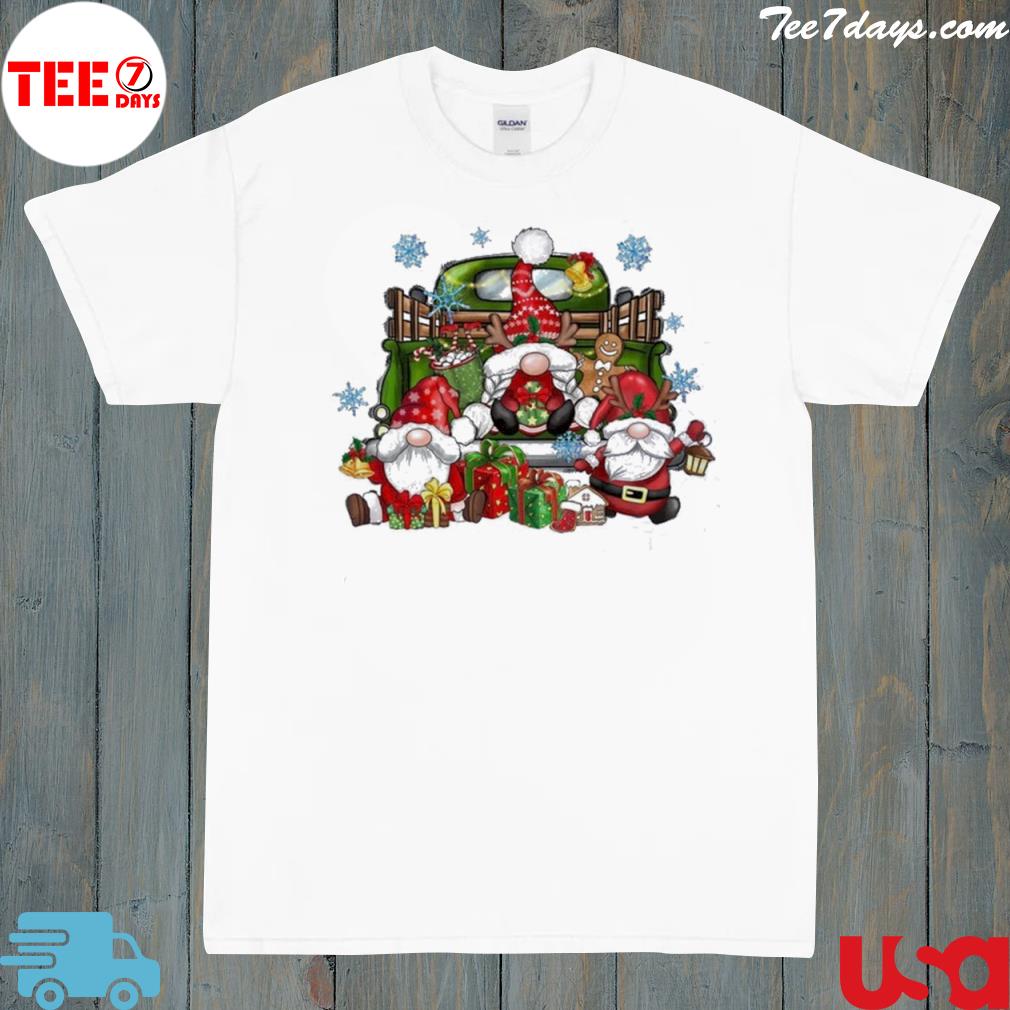 Christmas 2024 snow gnome truck Christmas shirt