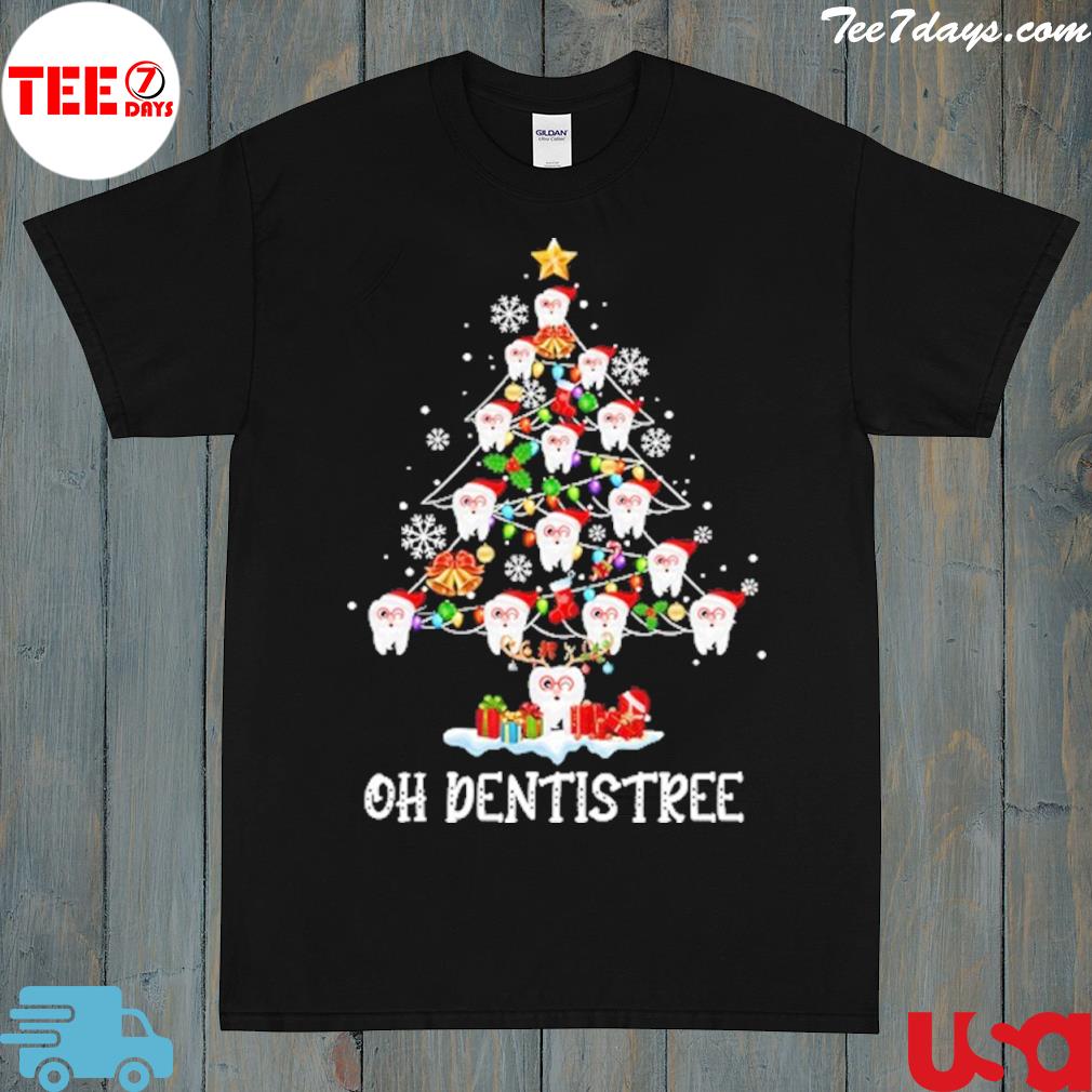 Christmas oh dentist tree tooth dental Christmas shirt