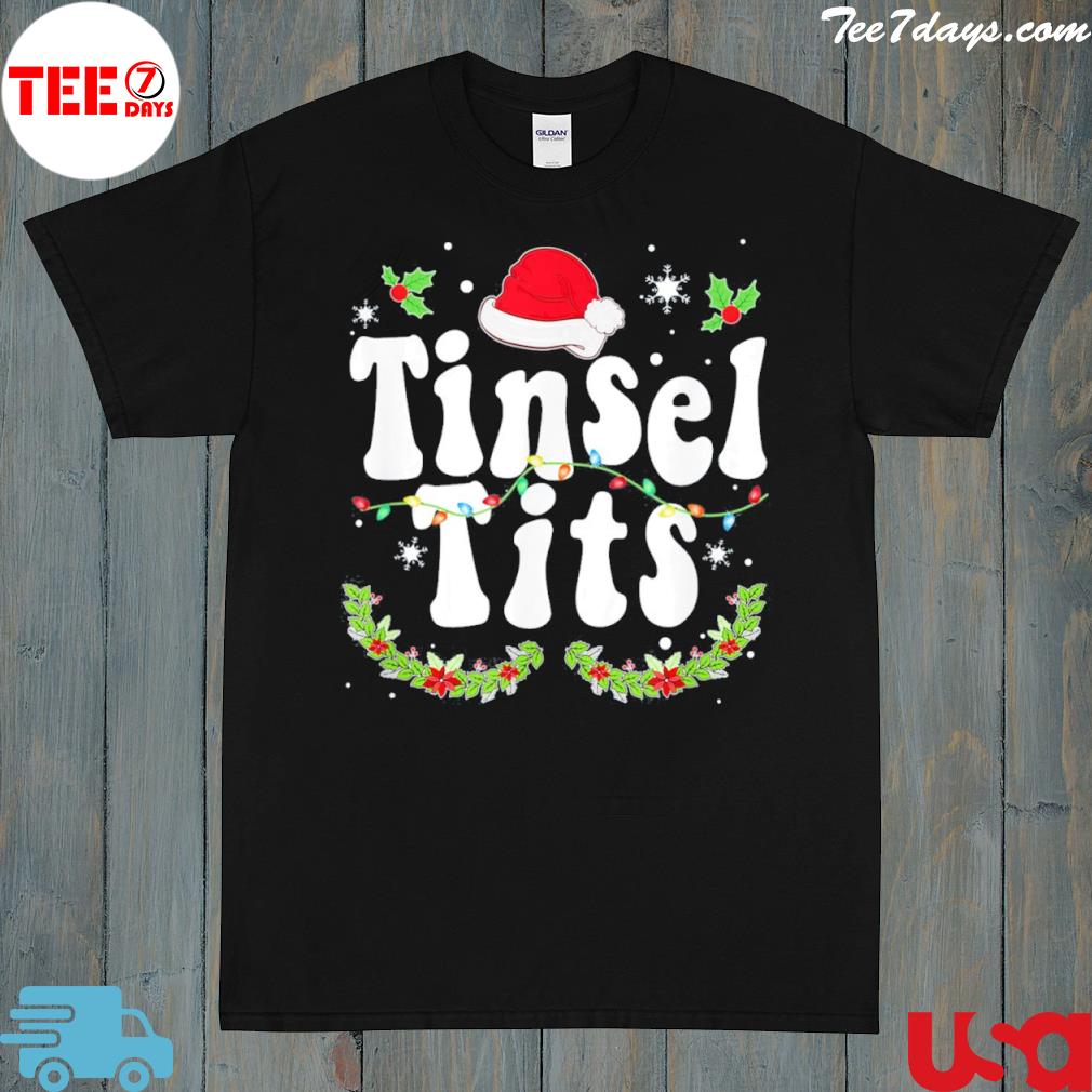 Couple Christmas jingle balls tinsel tits shirt