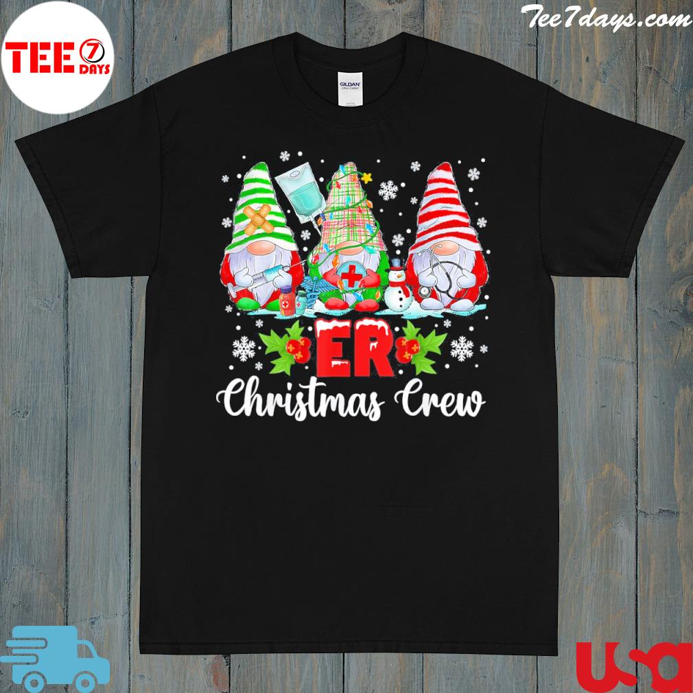 ER Nurse Squad Gnomies Nurse Christmas Gnomes Crew Xmas T-Shirt