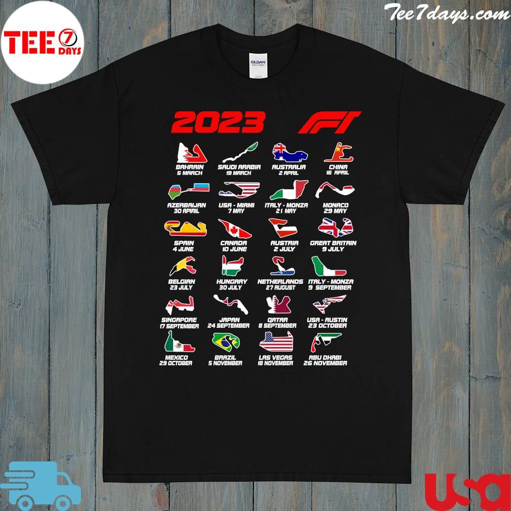 Formula 1 Calendar 2022-2023 F1 Shirt