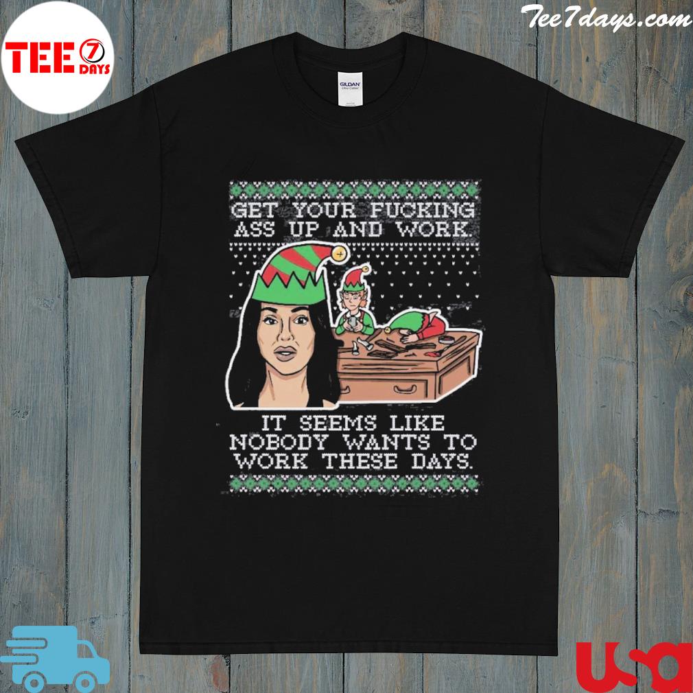 Get up and work ugly xmas 2023 shirt