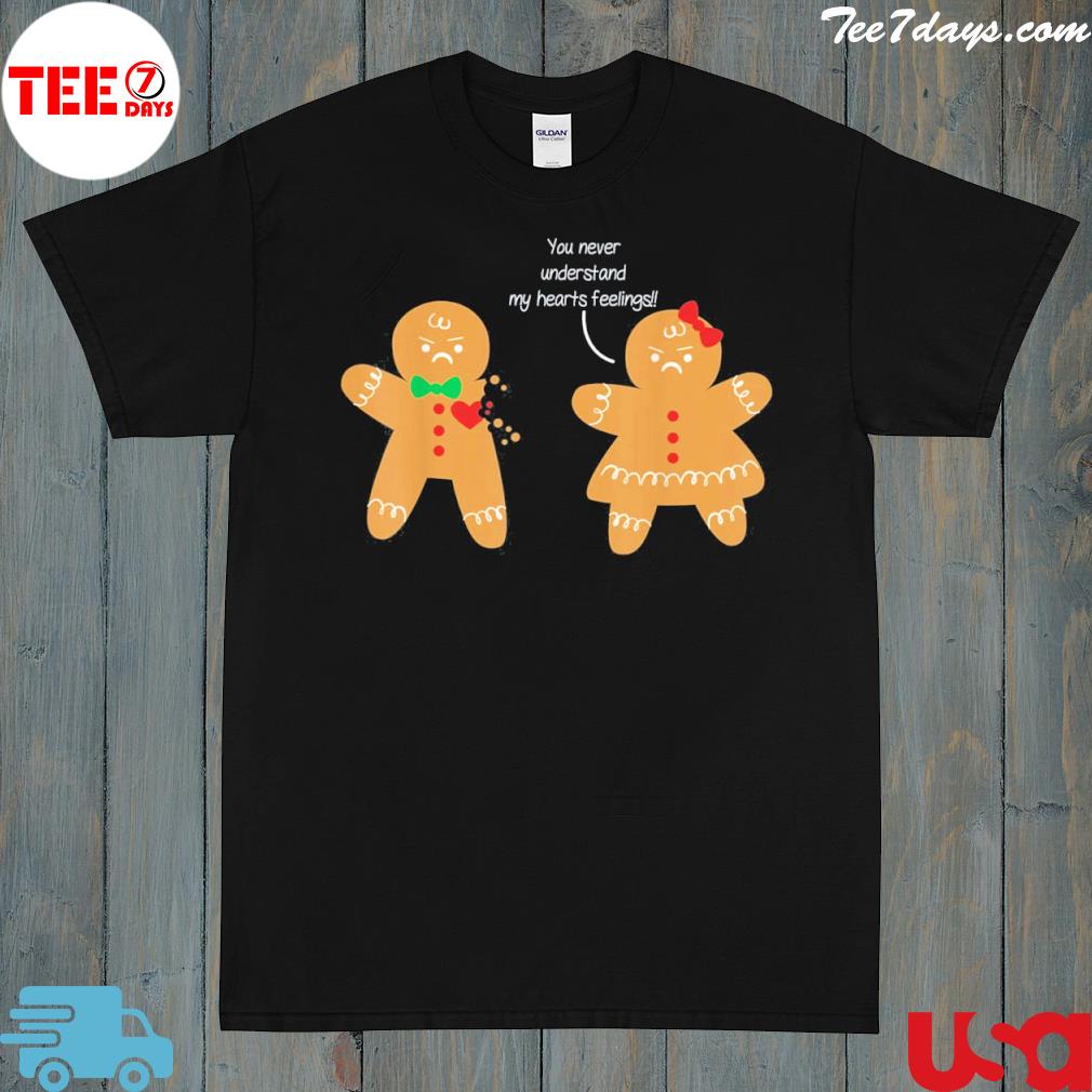 Gingerbread Couple Fight Cookie Baking Cute Christmas Gift T-Shirt