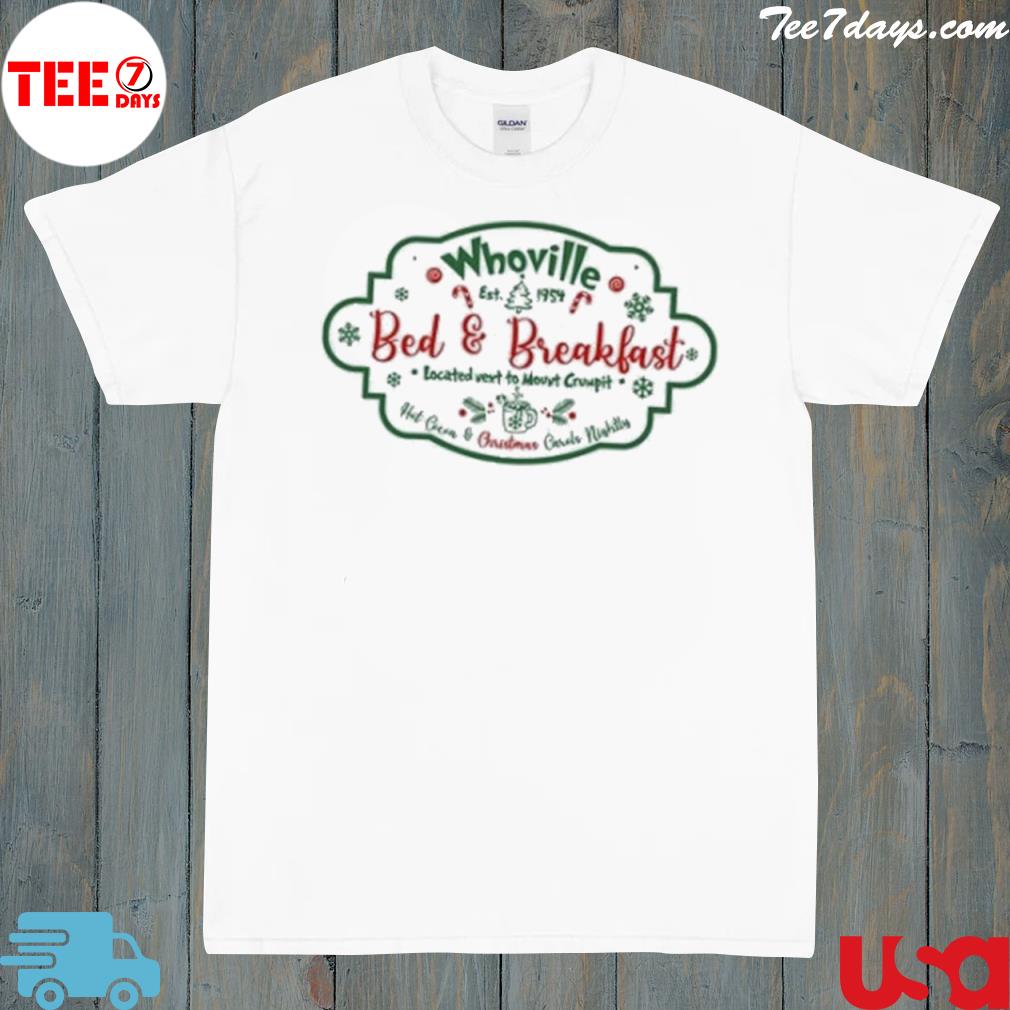 Grinch whoville bed and breakfast grinch whoville hotel merry Christmas gift shirt