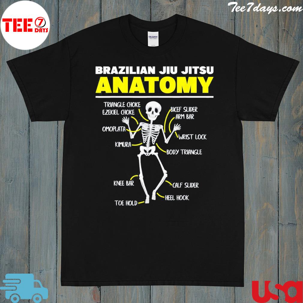 Jiu Jitsu Anatomy FunnyTraining Martial Arts Brazilian T-Shirt
