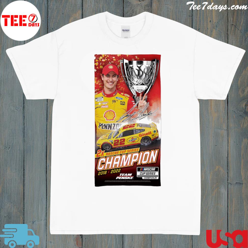 Joey Logano 2x Nascar Cup Series Champion 2018-2022 signature shirt