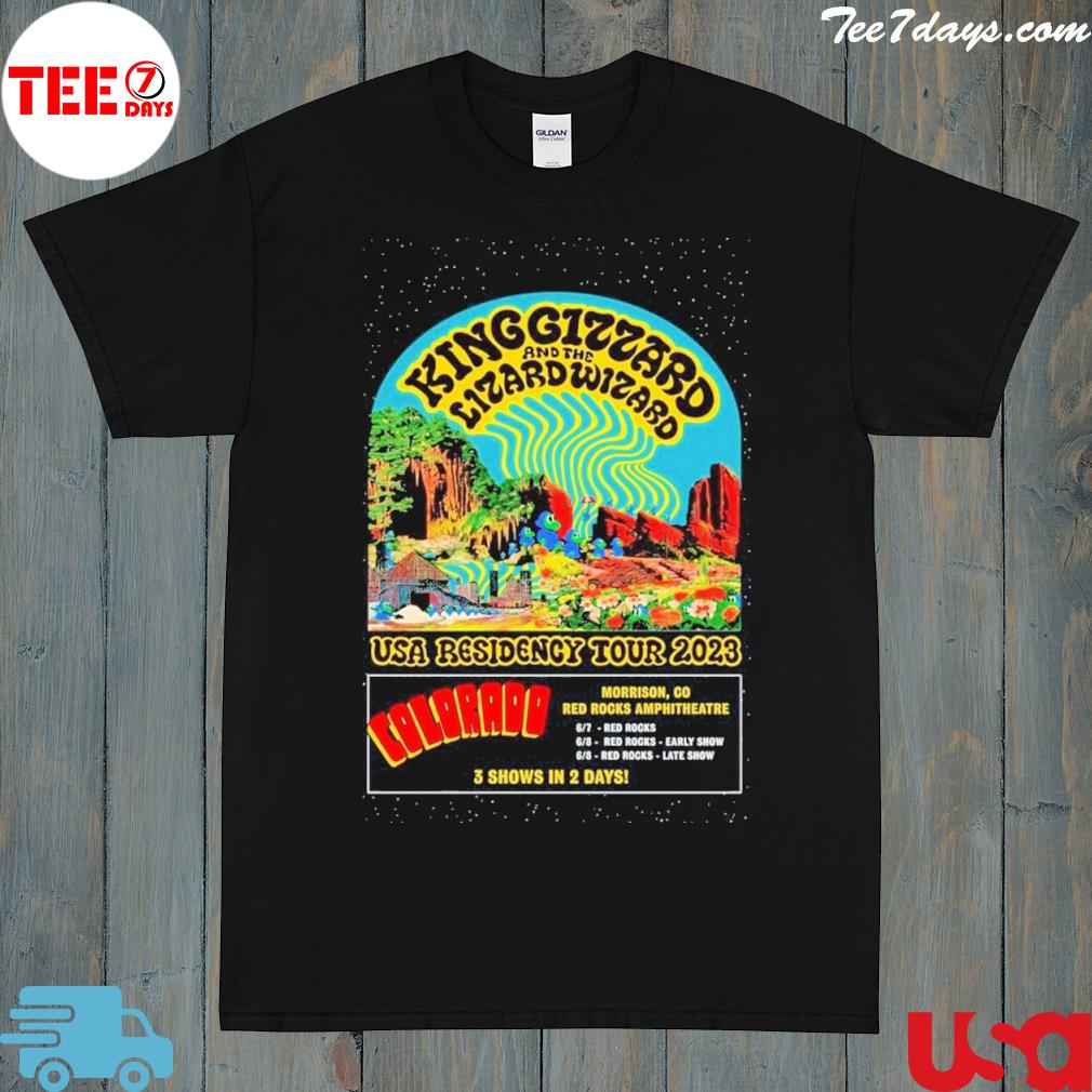 King Gizzard And The Lizard Wizard US Residency Tour 2023 Colorado Poster shirt
