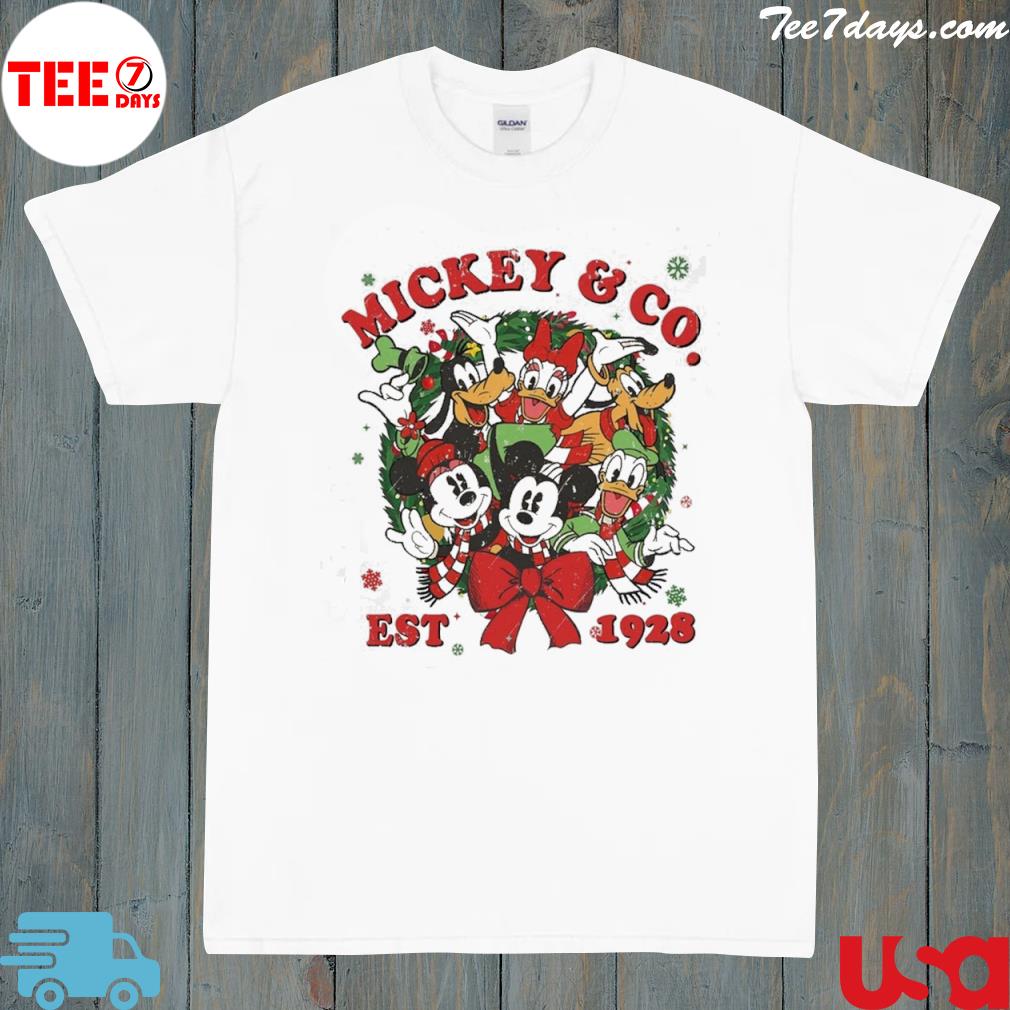 Mickey and Friends Co EST 1928 Custom Santa Christmas shirt