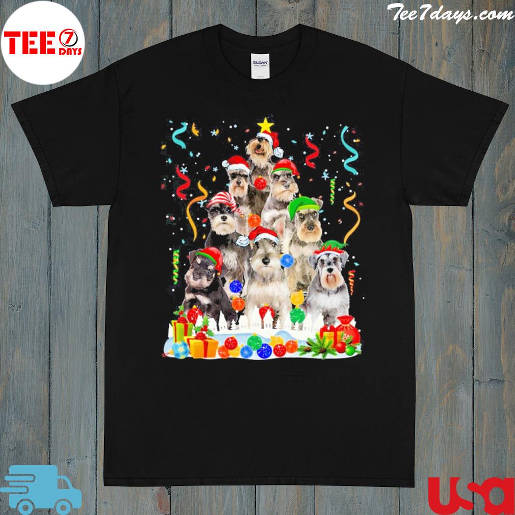 Miniature Schnauzer Dog Christmas T-Shirt