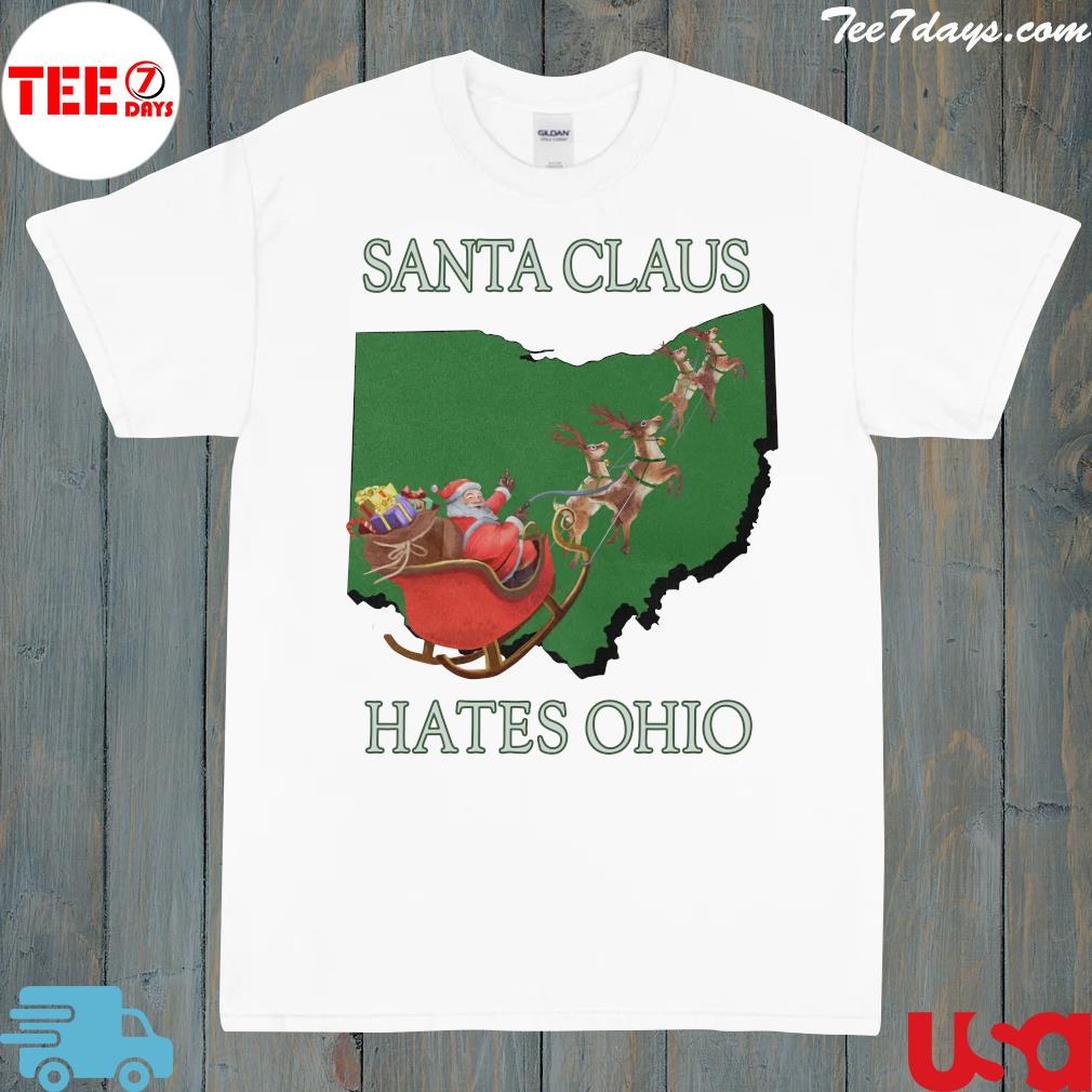 Santa claus hates Ohio Ugly Christmas sweatshirt,hoodie