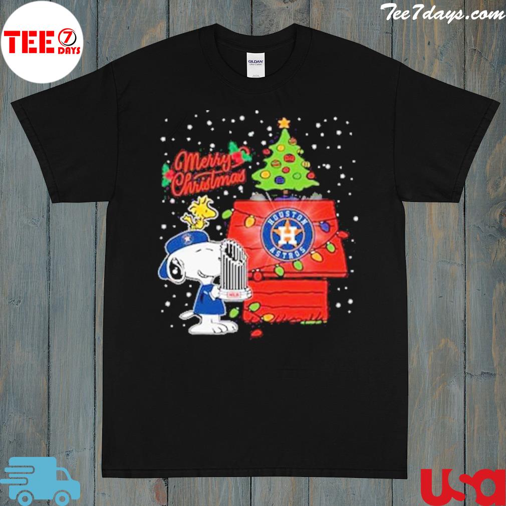Snoopy and Woodstock houston astros christmas cup MLB postseason 2022 T-shirt