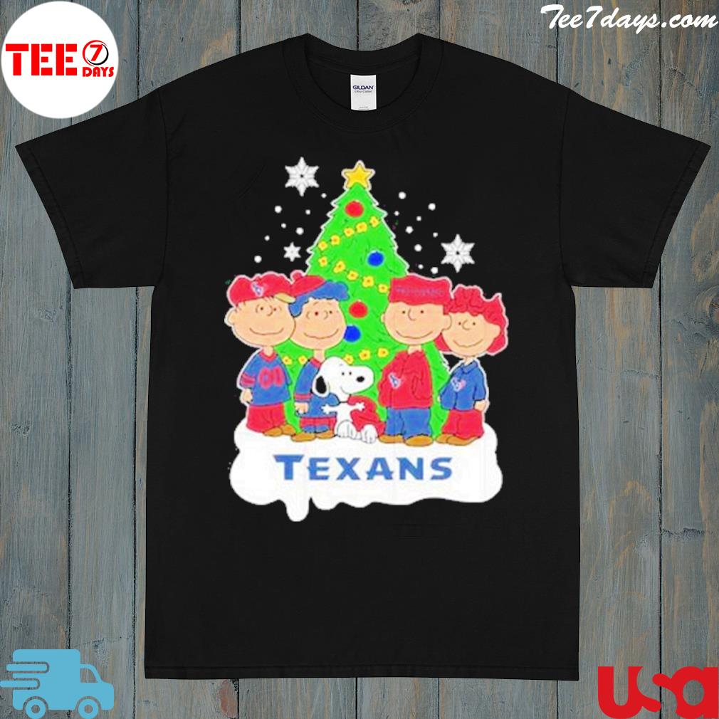 Snoopy the Peanuts houston texans Christmas T-shirt