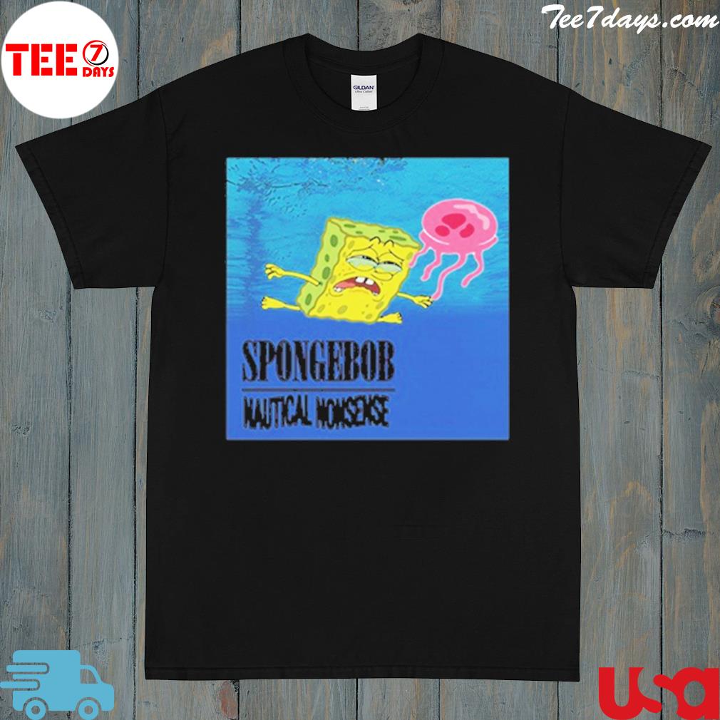 Spongebob Nautical Nonsense Nirvana Nevermind Parody T-Shirt