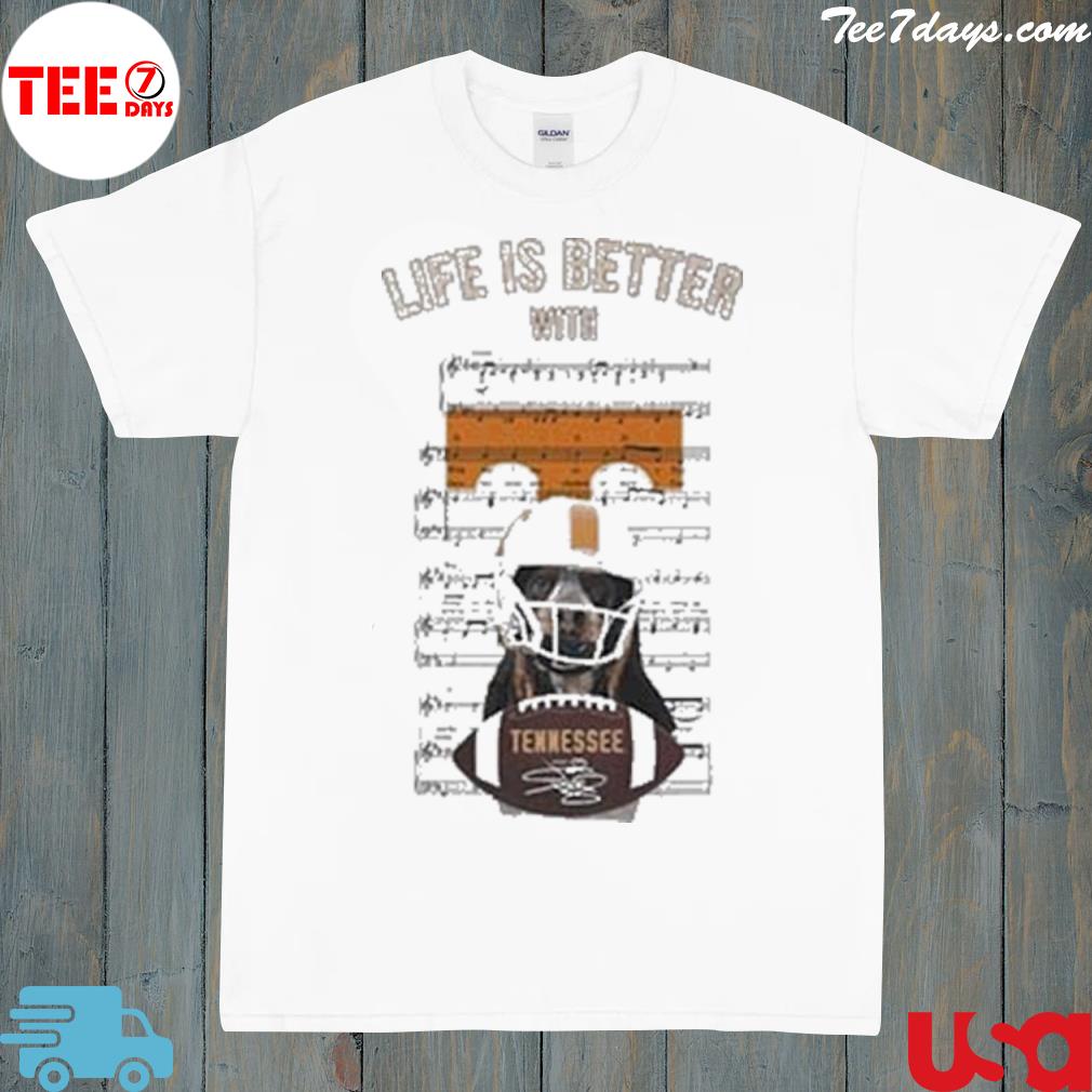 Tennessee volunteers life is better with music shirt