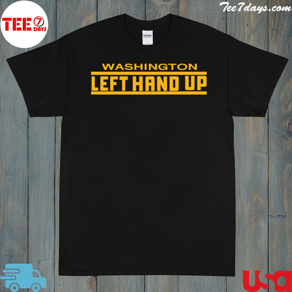 Washington commanders left hand up shirt