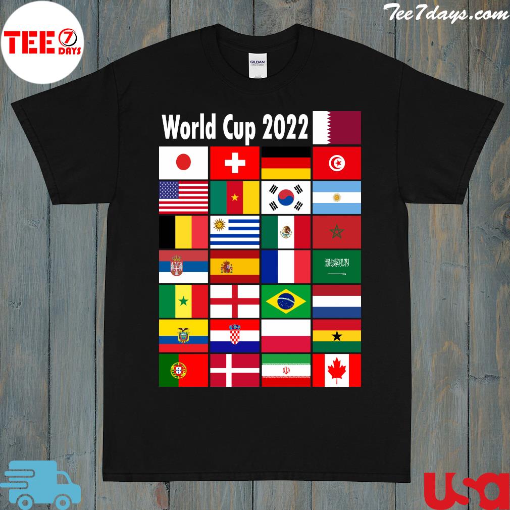 Official World Cup 2022 All Flags T-Shirt