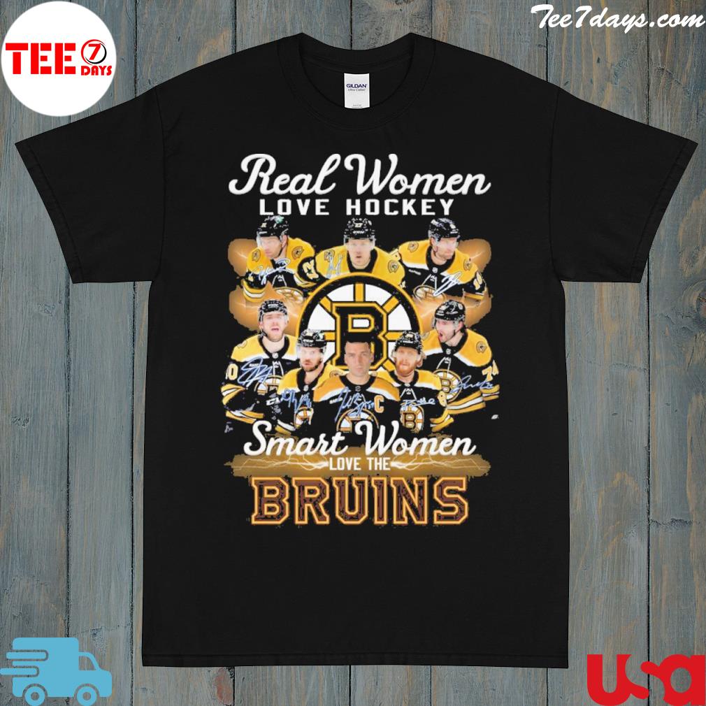 Real women love hockey smart women love the Bruins shirt