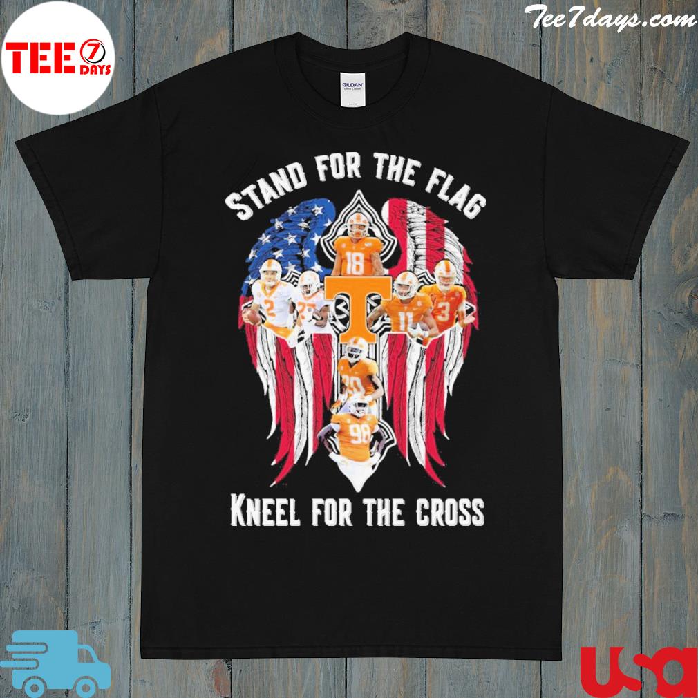 Tennessee volunteers team player stand for the flag kneel for the cross shirt