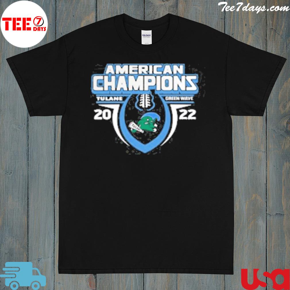 Tulane Green Wave 2022 AAC Football Conference Champions Locker Room Tee Shirt