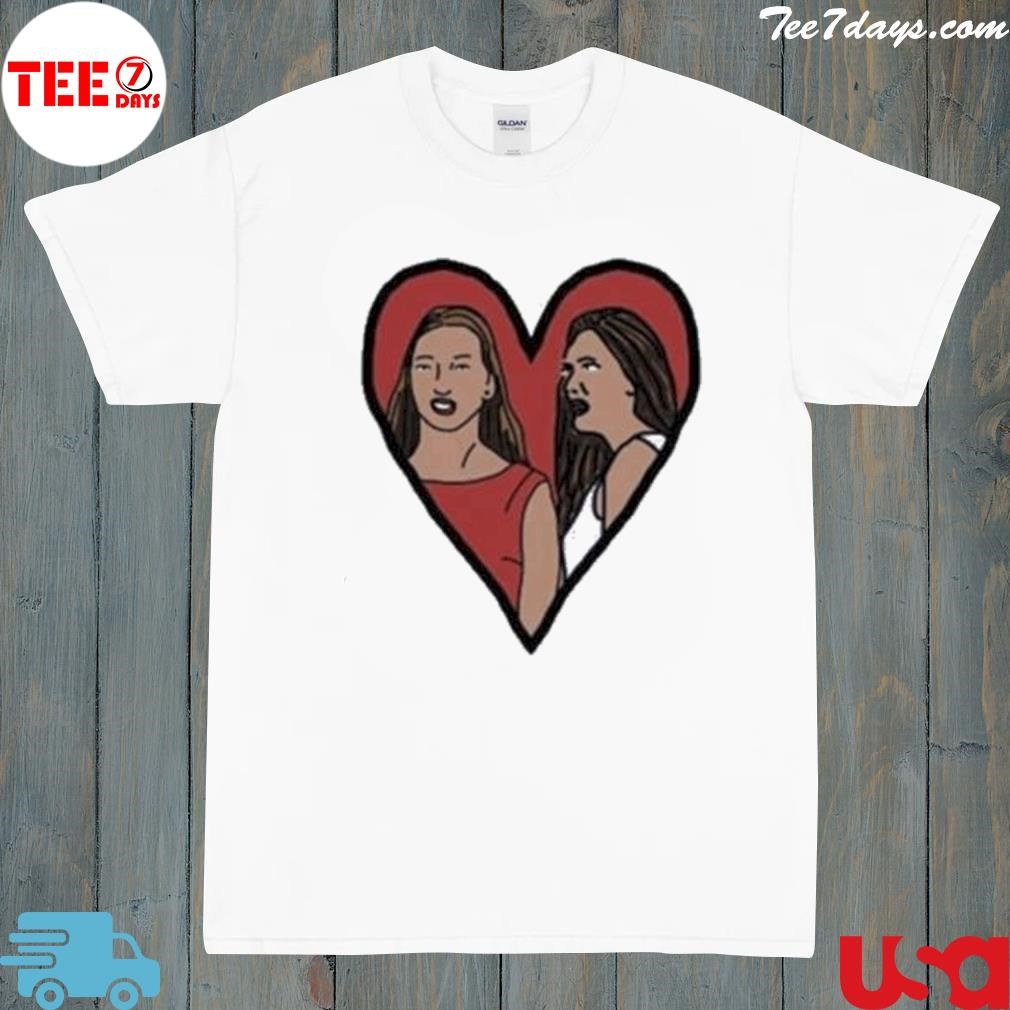 Female couple Valentine heart distracted boyfriend meme Valentines day shirt