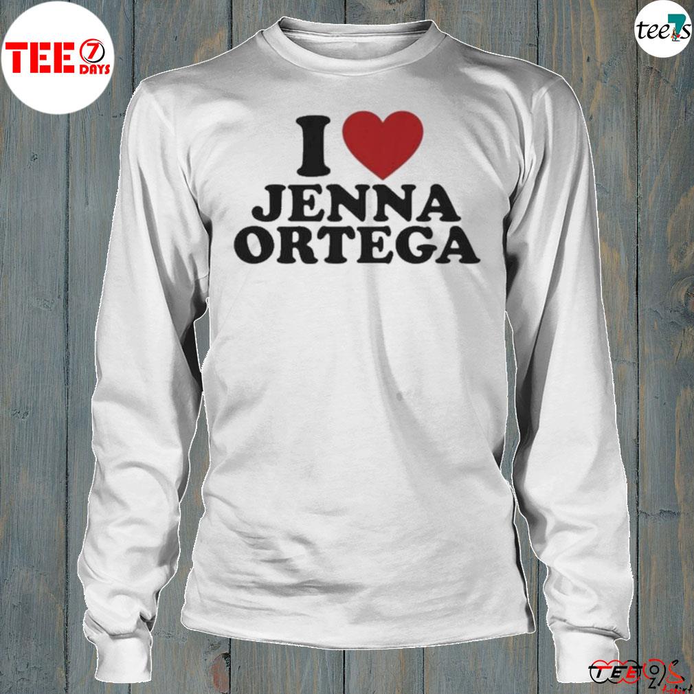 I love jenna ortega heart s longsleve-white