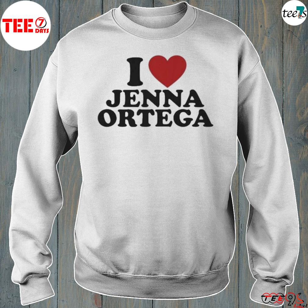 I love jenna ortega heart s sweartshirt-white