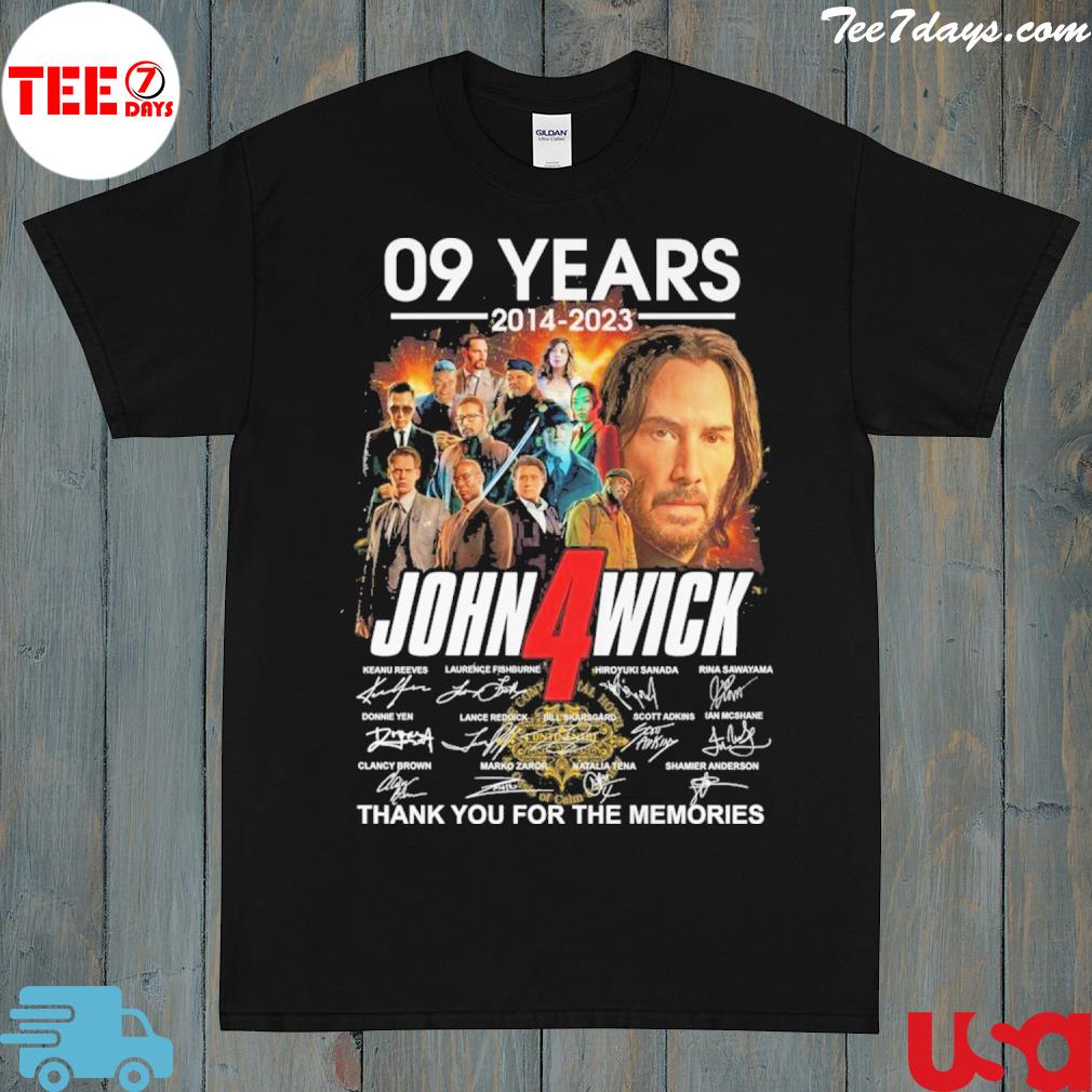 09 years of 2014 2023 john wick thank you for the memories shirt