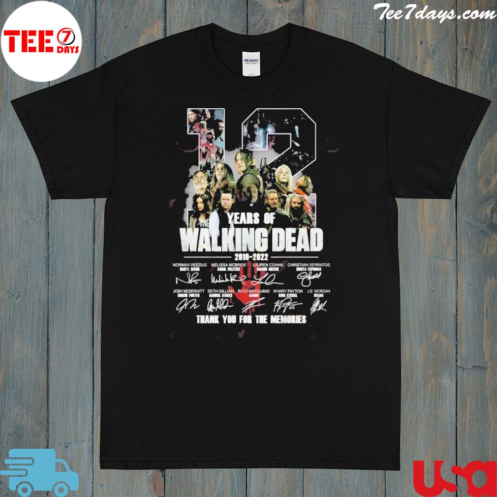 12 Years Of The Walking Dead 2010 – 2022 Thank You For The Memories T-Shirt