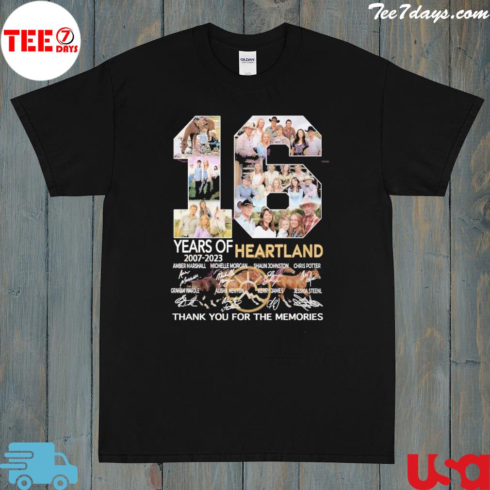 16 Years Of 2007 – 2023 Heartland Thank You For The Memories T-Shirt