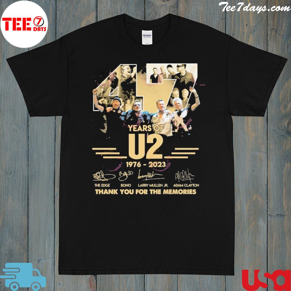 47 Years Of U2 1976 – 2023 Thank You For The Memories T-Shirt