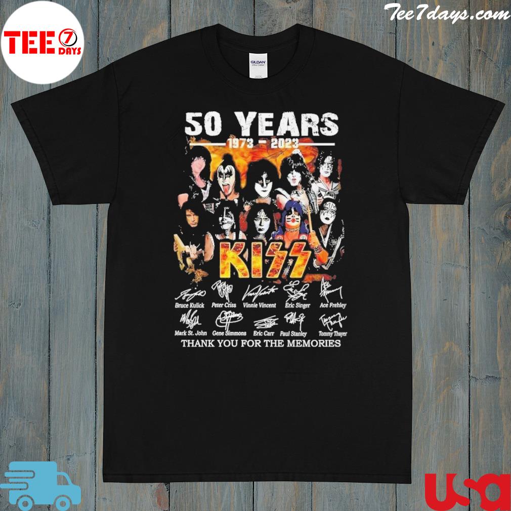 50 years 1973-2023 kizz team music thank you for the memories signatures shirt