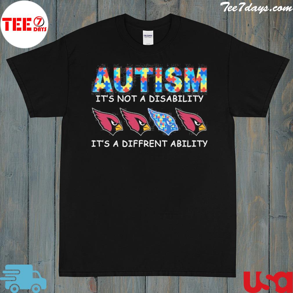 Arizona Cardinals autism it's not a disability it's a different ability shirt