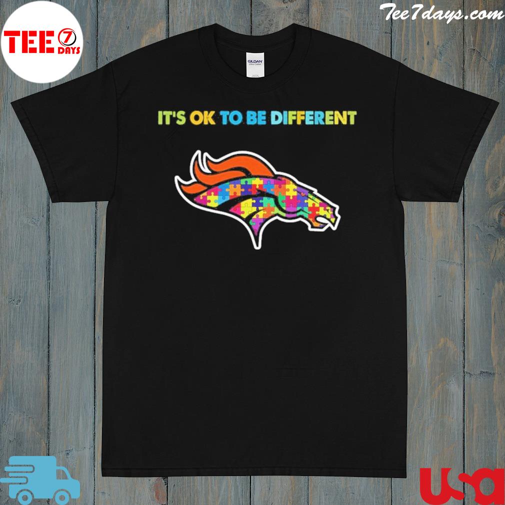 Denver broncos it's ok to be different autism shirt
