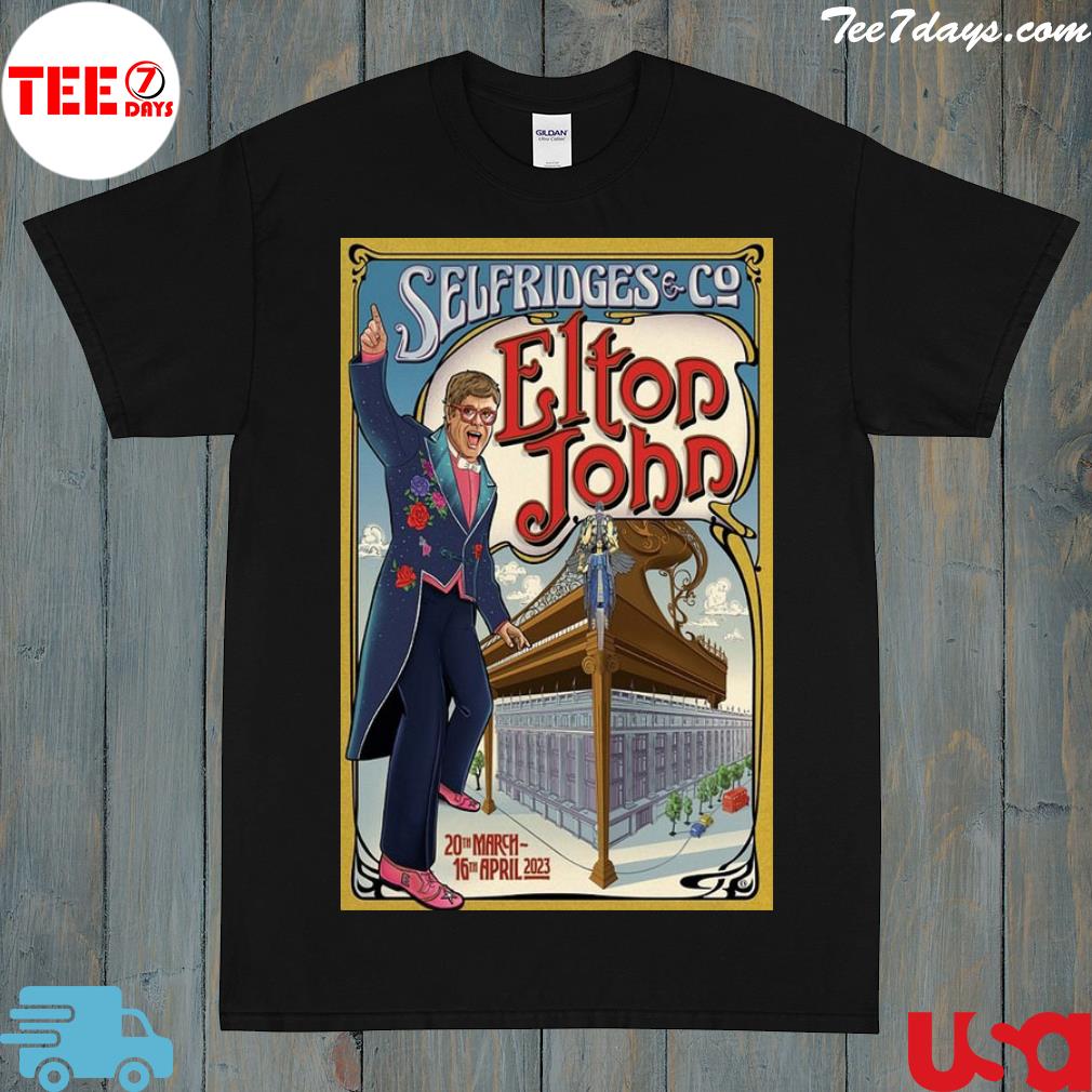 Elton john march 20th 2023 selfridges london shirt