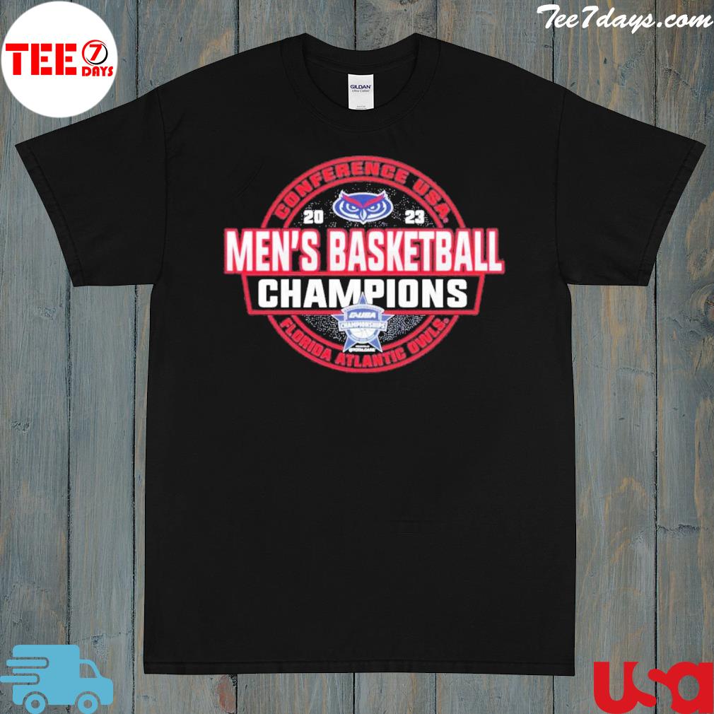 Fau owls 2023 cusa mens basketball conference tournament champions shirt