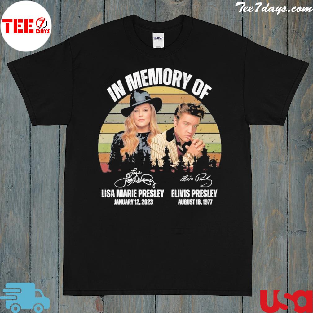 In memory of lisa marie presley and elvis presley 2023 t-shirt