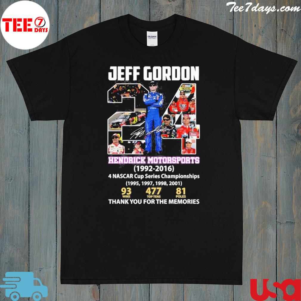Jeff Gordon Hendrick Motorsports 1992 2016 Thank You For The Memories T-Shirt