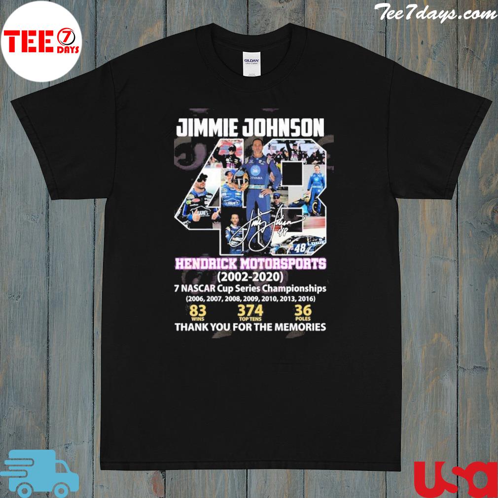 Jimmie Johnson Hendrick Motorsports 2002 – 2020 Thank You For The Memories T-Shirt