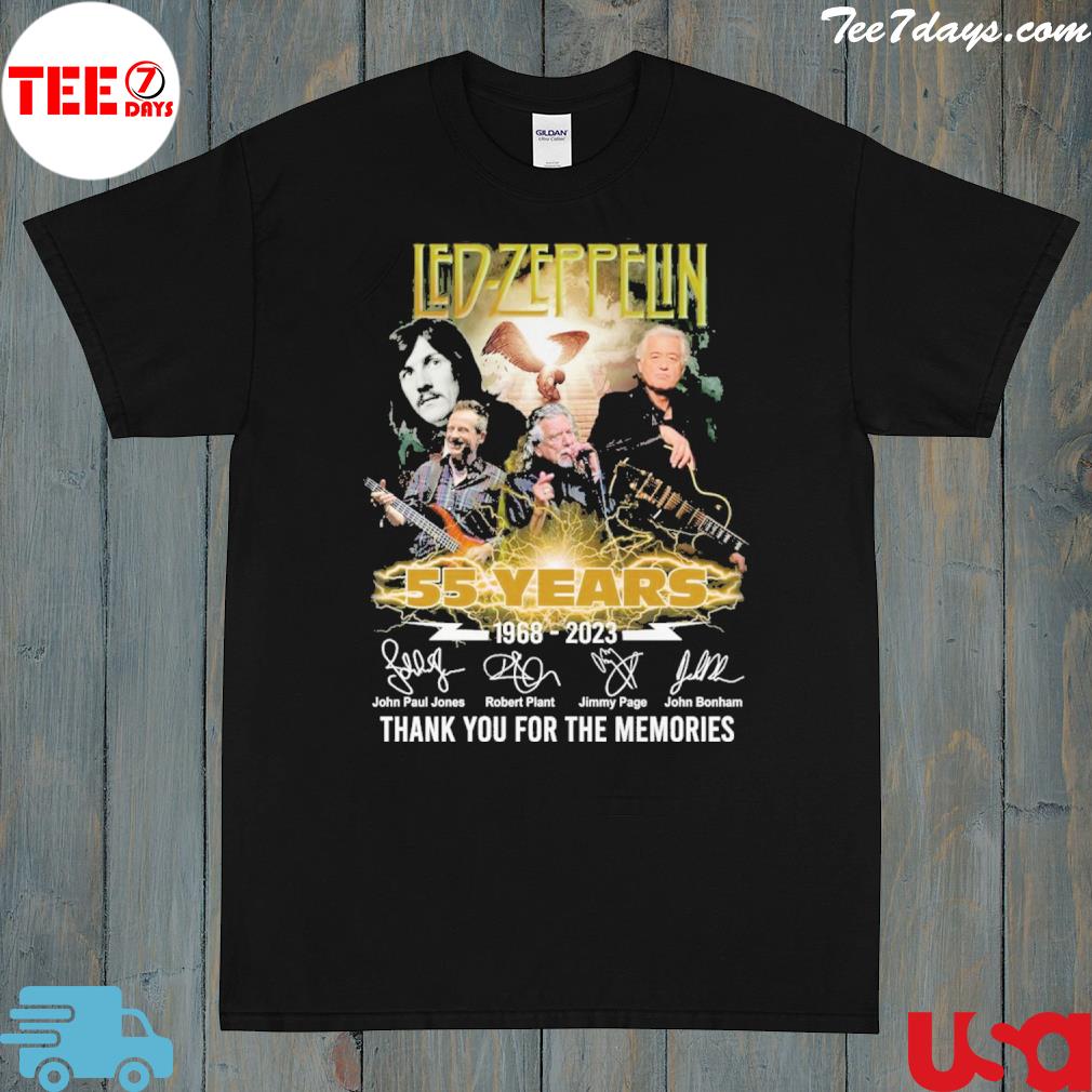 Led Zeppelin 55 years 1968 2023 thank you for the memories shirt