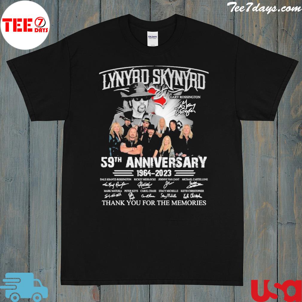 Lynyrd skynyrs 59th anniversary 1964 2023 thank you for the memoire shirt