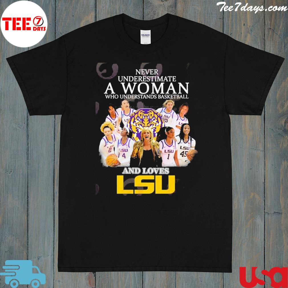 Never Underestimate Who Understands Basketball And Loves LSU T-Shirt