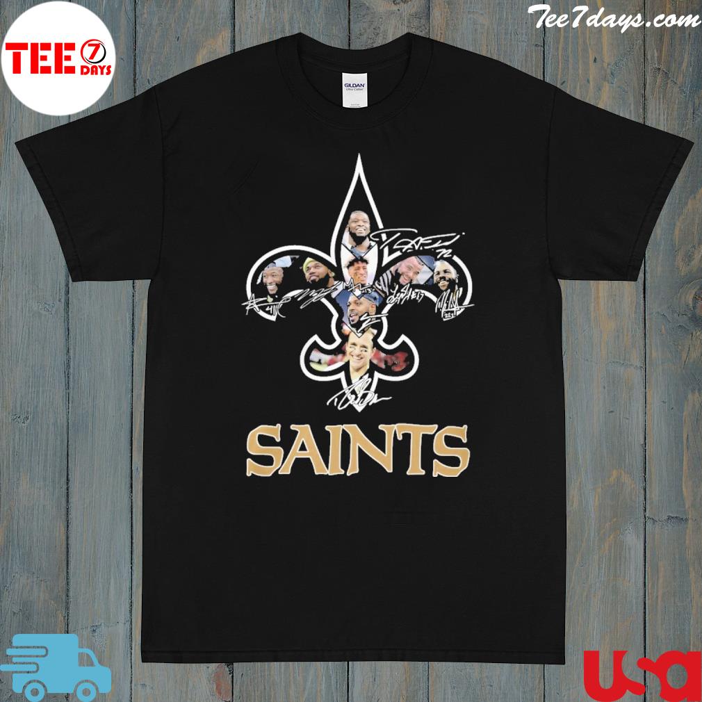 New orleans saints team player signatures 2023 shirt