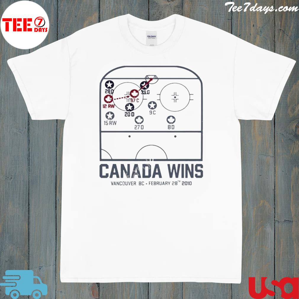 Official canada wins vancouver bc february 28th 2010 hockey shirt