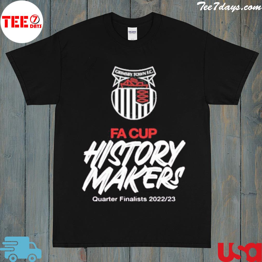 Official grimsby town history makers commemorative 2023 shirt