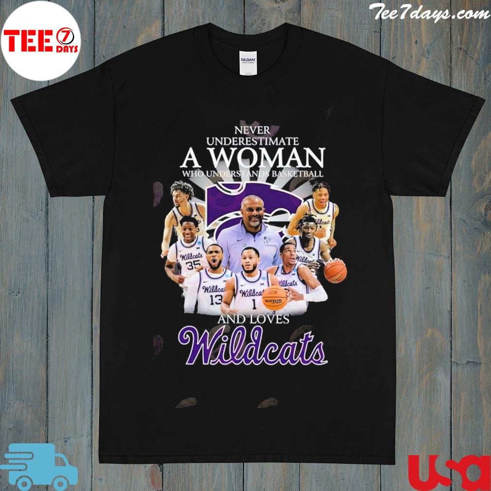Official never underestimate a woman who understands basketball and loves wildcats shirt