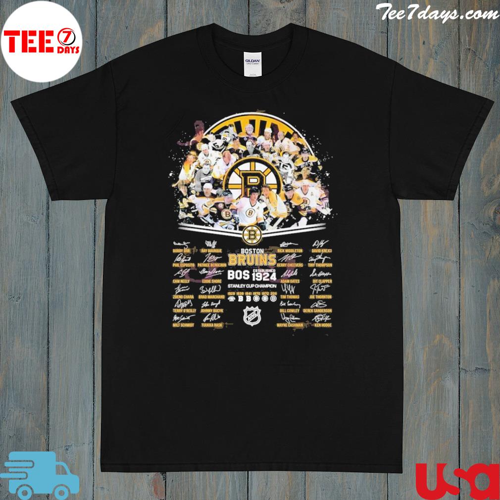 Official nhl Boston Bruins established 1924 stanley cup champion shirt