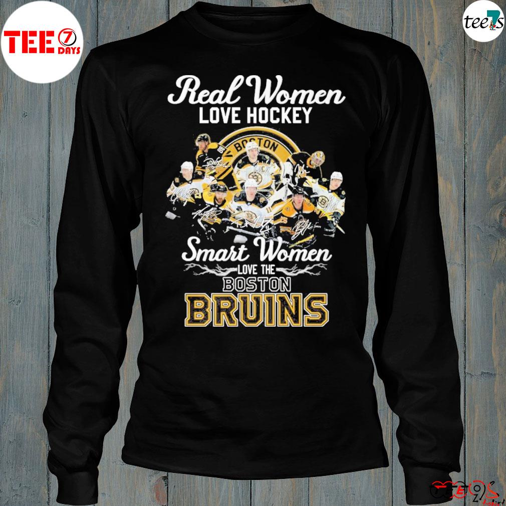 Official real women love hockey smart women love the Bruins T-shirt, hoodie,  sweater, long sleeve and tank top