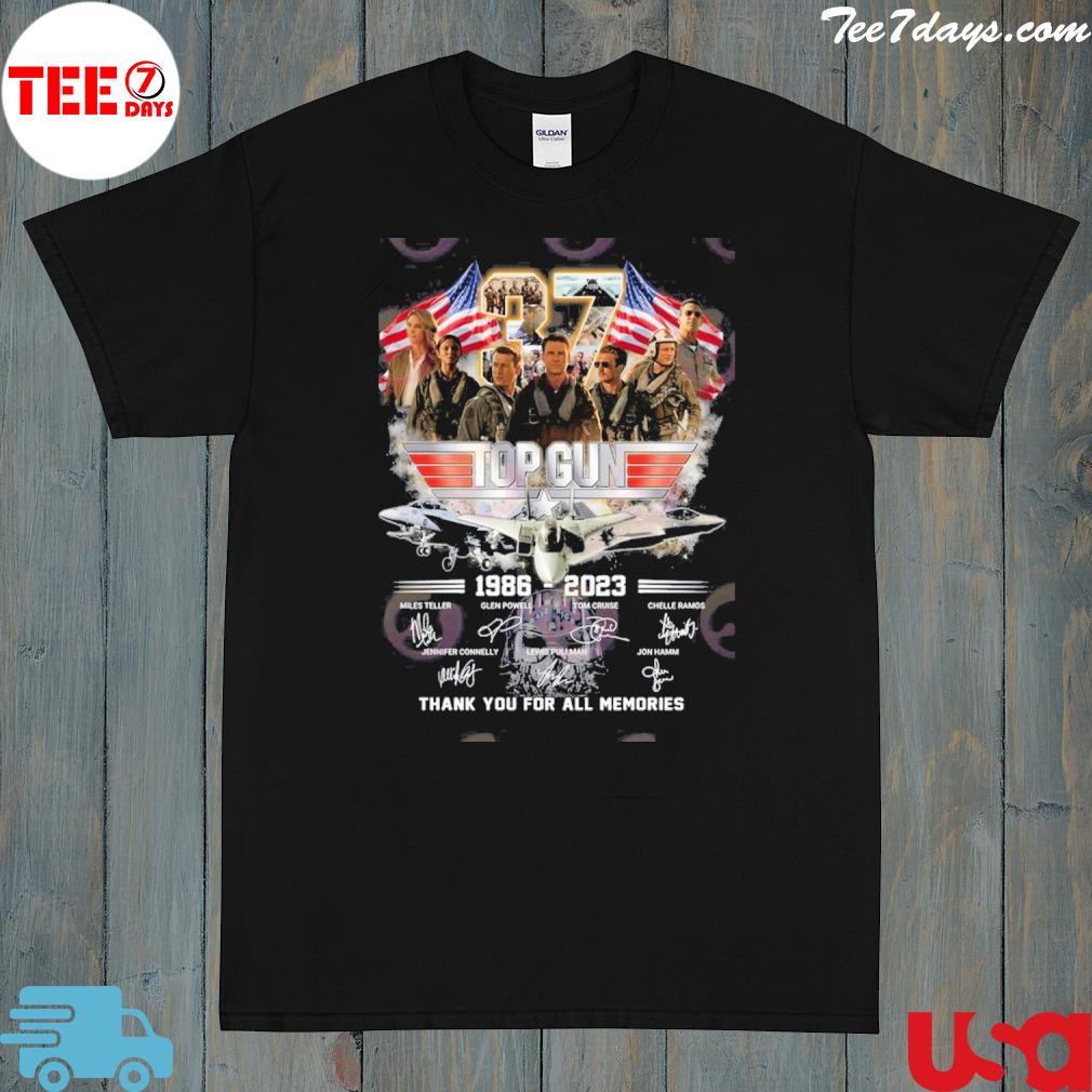 Official top Gun 1986 – 2023 Thank You For All Memories T-Shirt