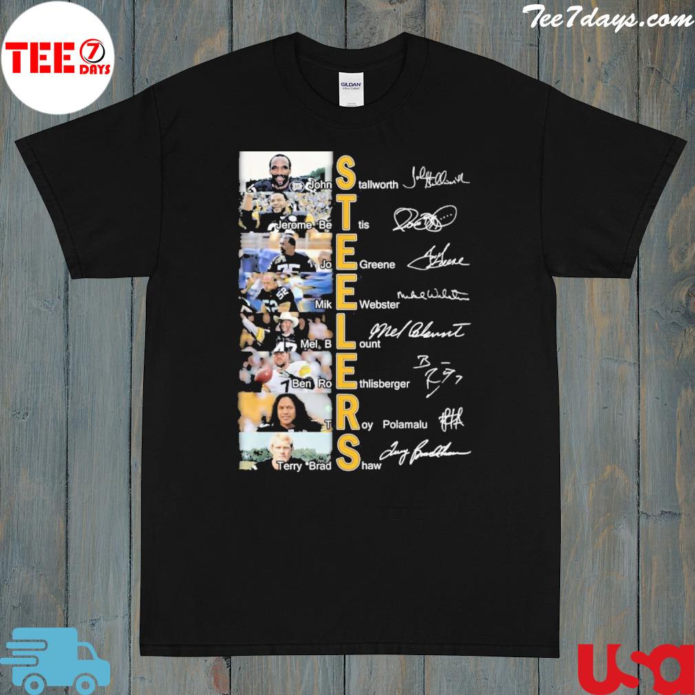 Pittsburgh Steelers team player 2023 signatures shirt